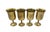 Vintage Mid Century Modern Solid Brass Goblets – Set of 4 For Sale - Image 12 of 12