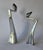 Metal Mid-Century Swan Candleholders attributed to Matthew Hilton, England, 1986, Set of 2 For Sale - Image 7 of 15