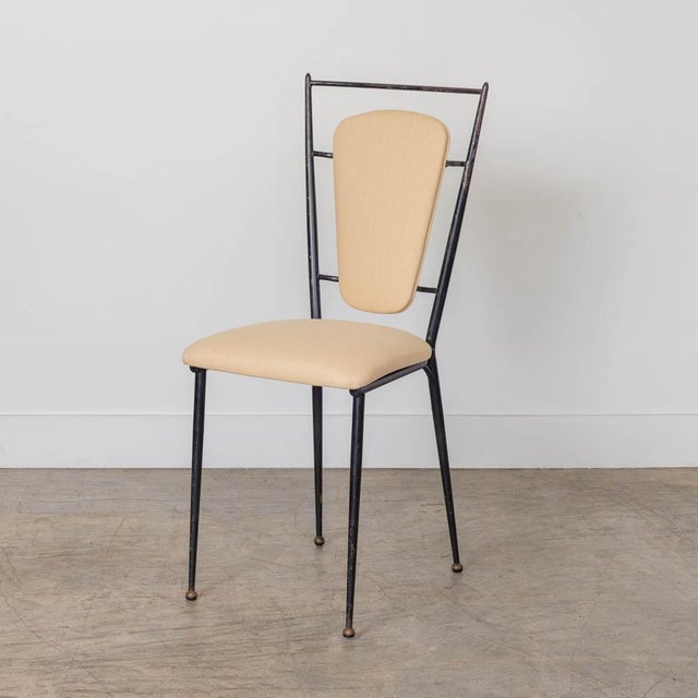 French 1940s French Iron Dining Chairs, Set of 4 For Sale - Image 3 of 14