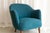 Teal Danish Modern Easy Chair in Teal Blue, 1950s For Sale - Image 8 of 18
