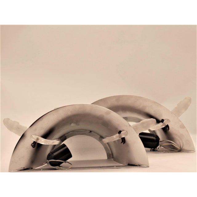 Metal Art Deco French Wall Lights from Ezan, 1930s, Set of 2 For Sale - Image 7 of 15