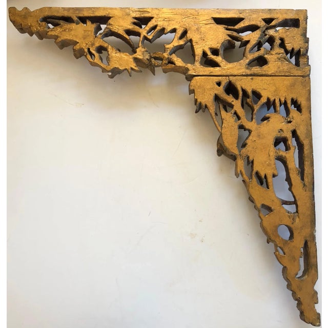 Chinoiserie Old Chinese Gilt Wood Fragments, Pair For Sale - Image 3 of 11