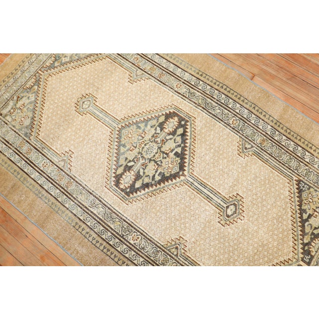 Early 20th Century Antique Tribal Serab Accent Rug For Sale - Image 5 of 7