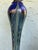 Vintage Joe Clearman Signed Iridescent Pulled Feather Art Glass Table Lamp Base For Sale In Orlando - Image 6 of 12
