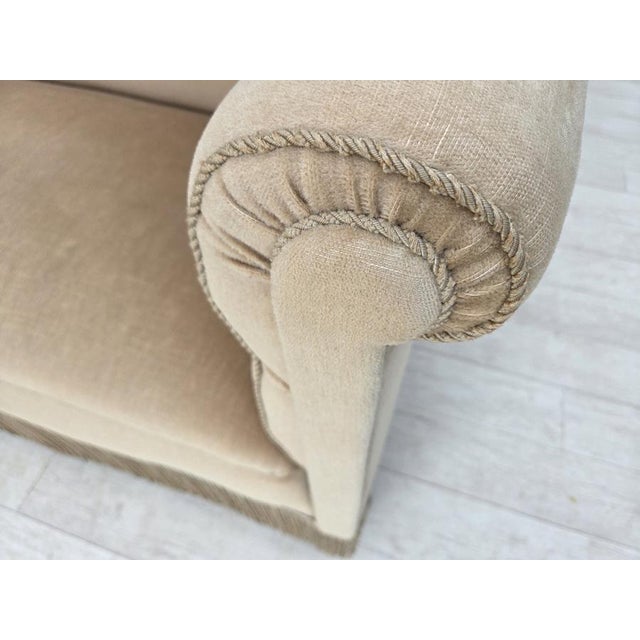 Danish 2-Seater Sofa in Velour with Teak Legs, 1950s For Sale - Image 6 of 18