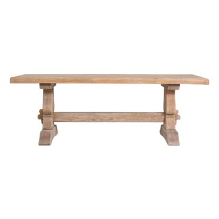 Oak Trestle Dining Table For Sale