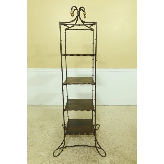 Iron 4 Tiered Curio Display Rack For Sale - Image 9 of 9
