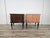 Mid-Century Modern Mid-Century Modern Mahogany Burl Nightstands with Glass Top, 1960, Set of 2 For Sale - Image 3 of 18