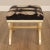 Wood Vintage Classical Style Custom Upholstered Curule Stool For Sale - Image 7 of 13