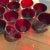 Vintage Deep Ruby Red Pebbled Glass Small Bowls- Set of 15 For Sale - Image 9 of 12