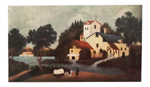 1951 After Henri Rousseau, Original "Landscape With Water Mill" Parisian Photogravure