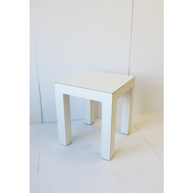 Wood Modern White End Table, 1970s For Sale - Image 7 of 13