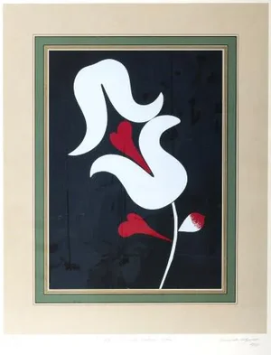 Fernando Azevedo, A Flower for António Pedro, Silkscreen on Paper