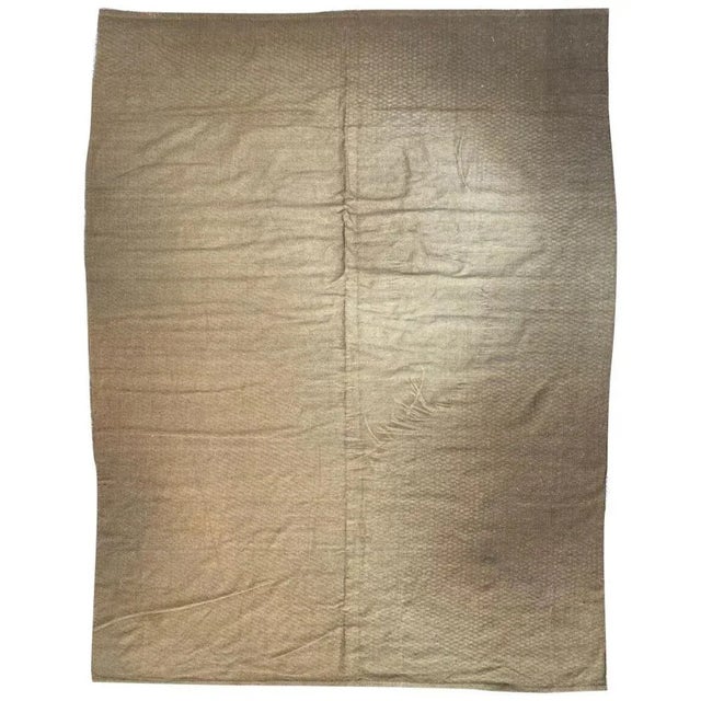 Vintage Indian Modern Khaki Color Flat Rug For Sale - Image 18 of 18