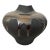 Vintage 1980s Haeger Black Volcanic Lava Glaze Pottery Vase For Sale