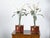Pair of Italian 1930s Tôle Calla Lillies Sculptures in Red and Gold Containers For Sale - Image 11 of 12