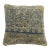 Blue Beige Persian Herati Rug Pillow For Sale