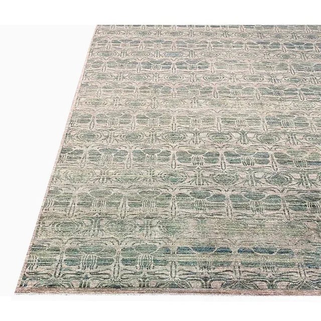 2020s Handwoven Modern Ikat Area Rug 9’3″ X 11’10” For Sale - Image 5 of 12