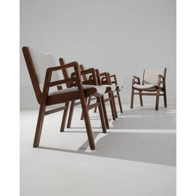 White 20th Century Czech Wooden Armchairs - Set of 4 For Sale - Image 8 of 11