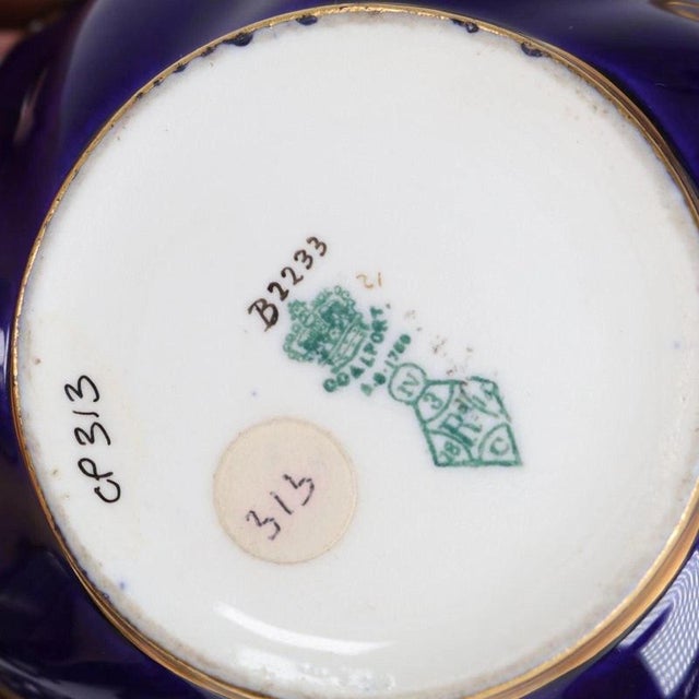 Antique Coalport Jewelled Cobalt Blue Twin-Handled Covered Bowl, 1872 For Sale - Image 11 of 14
