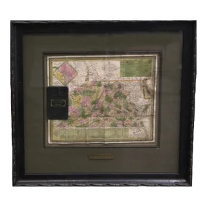 1837 Mitchell's "Tourist's Pocket Map of the State of Virginia" by J. H. Young