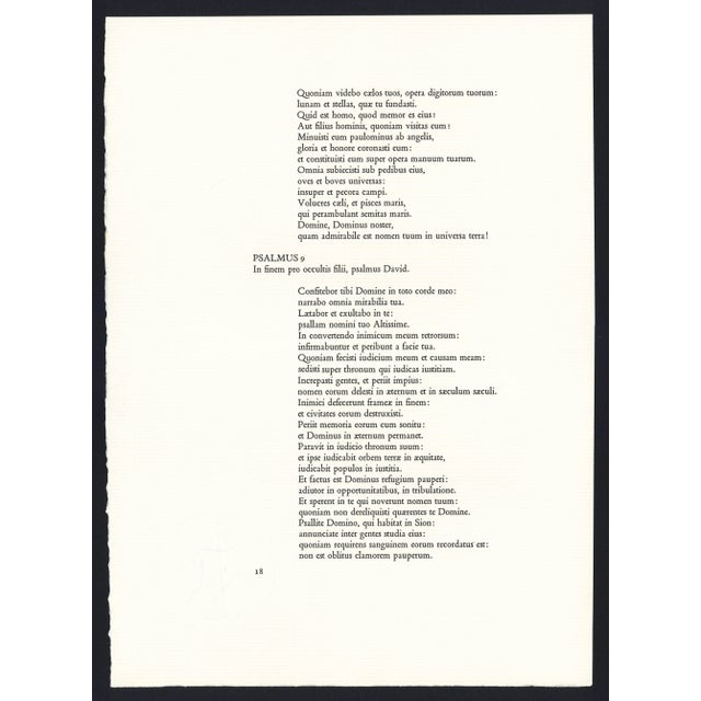 1968 Salvador Dalí Biblia Sacra Lithograph "Beati Pauperes... Beati Mites ... Beati", (Beatitudes) For Sale - Image 9 of 11