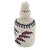 Mid-Century African Beaded Folk Art Glass Bottle – Red White Black With Original Cork For Sale - Image 4 of 8