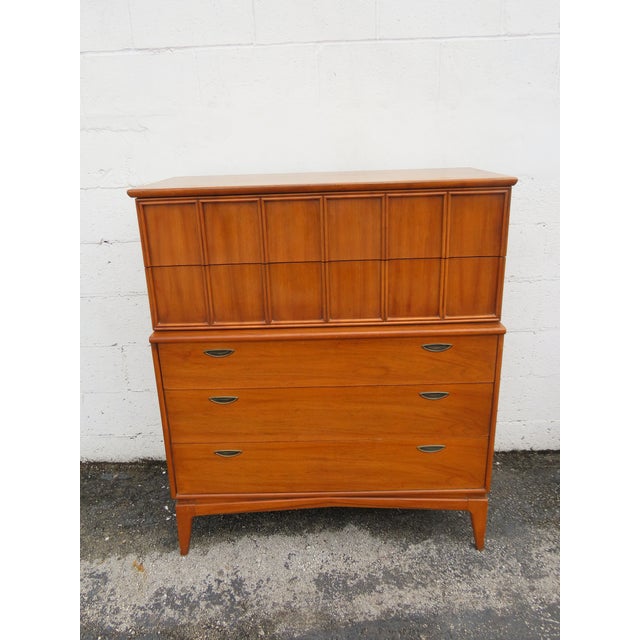 Kent Coffey Parkway Mid Century Modern Tall Chest of Drawers Highboy 6386 For Sale - Image 10 of 16
