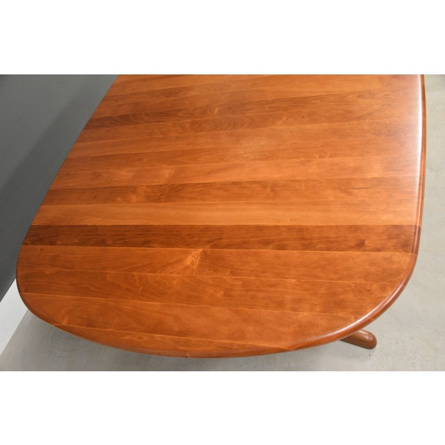 1960s Refinished Danish Modern Oval 114” Cherry Dining Table by Gudme Møbelfabrik For Sale - Image 9 of 11