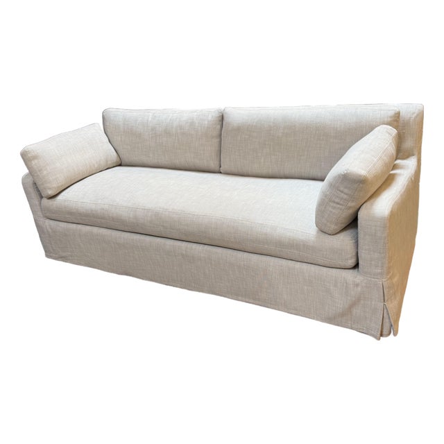 Restoration Hardware Belgian Slipcover Sofa For Sale