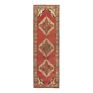 Vintage Circa Turkish Oushak Runner 3ft 6in X 11ft For Sale