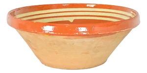 French 19th Century Terracotta Glazed Mixing Bowl