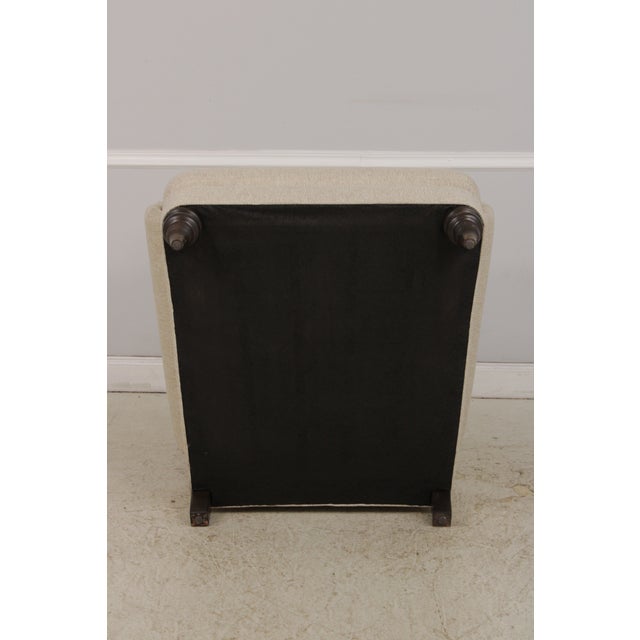 Ethan Allen Upholstered Club Chair & Ottoman For Sale - Image 15 of 18