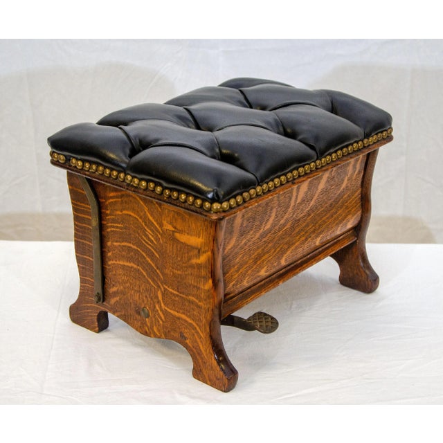 Early 20th Century Victorian Oak Footstool For Sale - Image 12 of 12