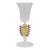 Murano Art Glass Hand Blown Wine Goblet For Sale