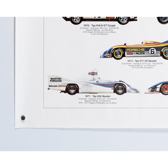 White Original Porsche Poster by Ken Rush For Sale - Image 8 of 9