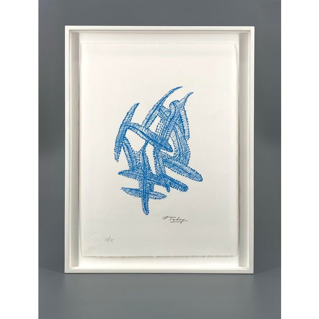 Mark Tobey, Composition in Blue, 1972, Lithograph on Paper, Framed For Sale - Image 11 of 11