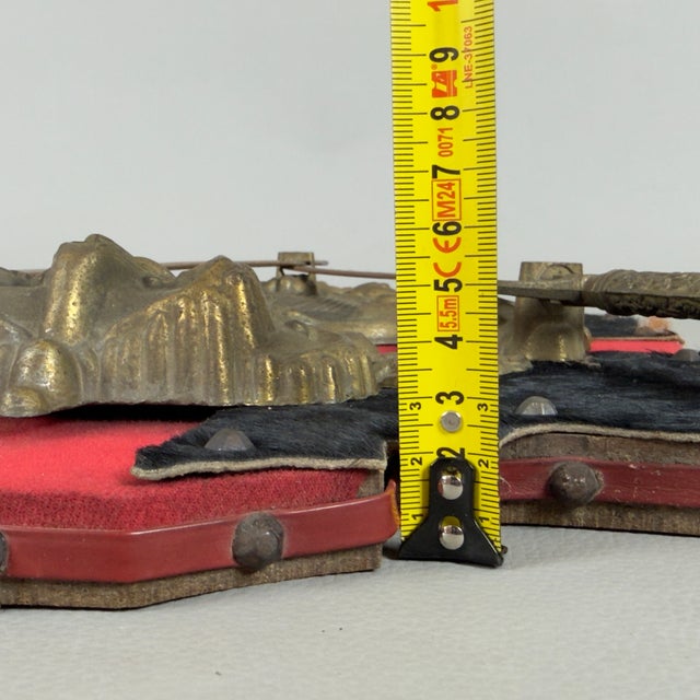 Shield Heraldic Coat of Arms in Wood and Velvet with Brass by Ignoto for Ignoto For Sale - Image 10 of 11