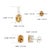 Prong Set Solitaire 6.4 Ct Citrine Silver Jewelry Set - Ring Pendant & Earrings, 4 Pieces For Sale - Image 11 of 14