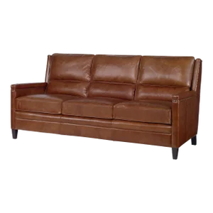 Century Furniture Bernard Sofa, Russett Leather