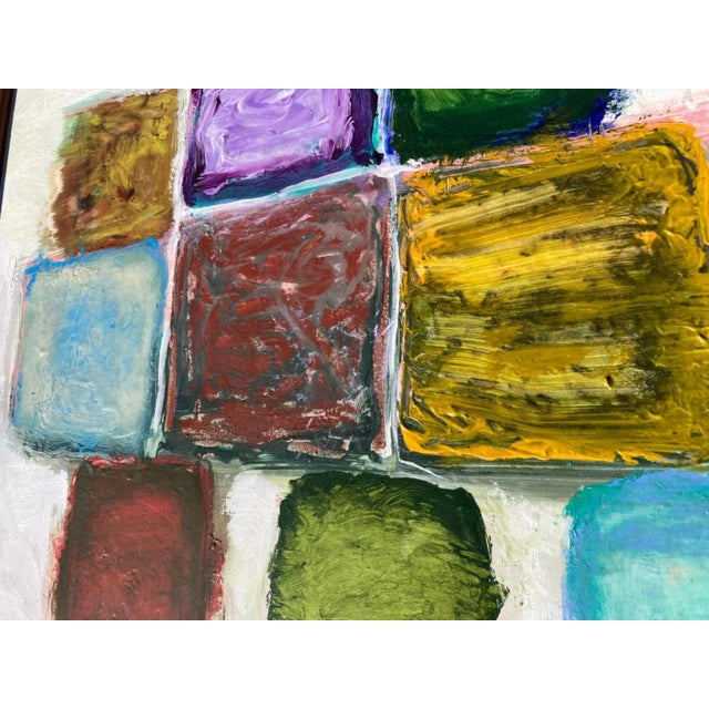 "Gridish #27" Contemporary Abstract Mixed-Media Painting by G. Campbell Lyman, Framed For Sale - Image 4 of 8