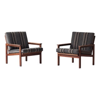 Set of Model N°4 Capella Easy Chairs by Illum Wikkelsø for N. Eilersen, Denmark, 1959 For Sale