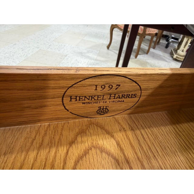 Henkel Harris 1997 Pair of Mahogany Pembroke Tables For Sale - Image 4 of 7