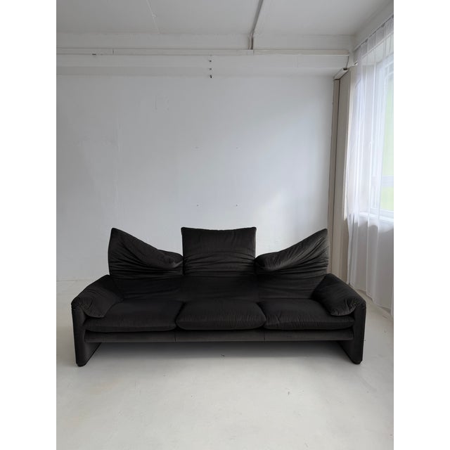 Maralunga 3-Seater Sofa by Vico Magistretti for Cassina, 1970s For Sale - Image 14 of 18
