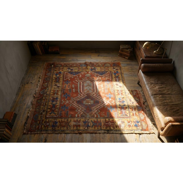 19th Century Turkish Yastik Rug For Sale - Image 10 of 12