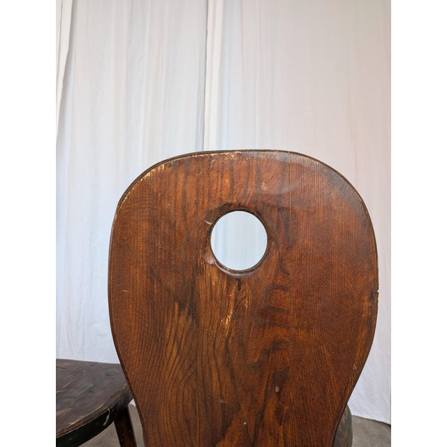 Vintage Brutalist Wooden Dining Chairs, 1970s, Set of 6 For Sale - Image 15 of 18
