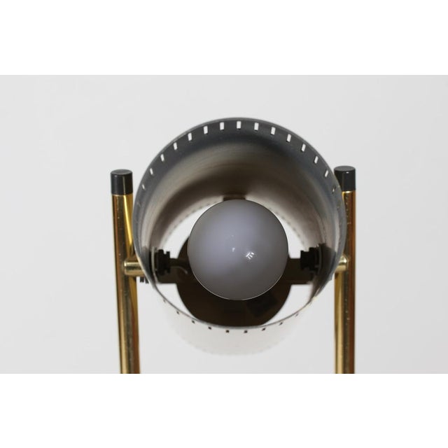 Metal Vintage Danish Brass Thrombone Floor Lamp by Jo Hammerborg for Fog & Mørup, 1970s For Sale - Image 7 of 15