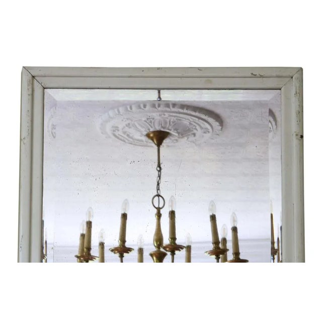 Antique large quality painted wall or overmantle mirror C1900. Could be hung in portrait or landscape. An impressive rare...