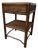 Late 20th Century British Colonial Style Cane Rattan Side Table Nightstand For Sale