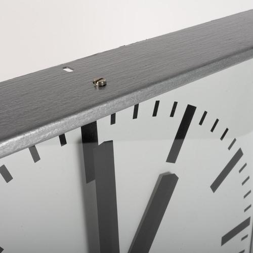 1970s C 401 Clock in Silver Grey from Pragotron, 1970s For Sale - Image 5 of 8